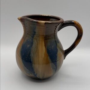 Handcrafted Ceramic Pitcher - Blue and Brown